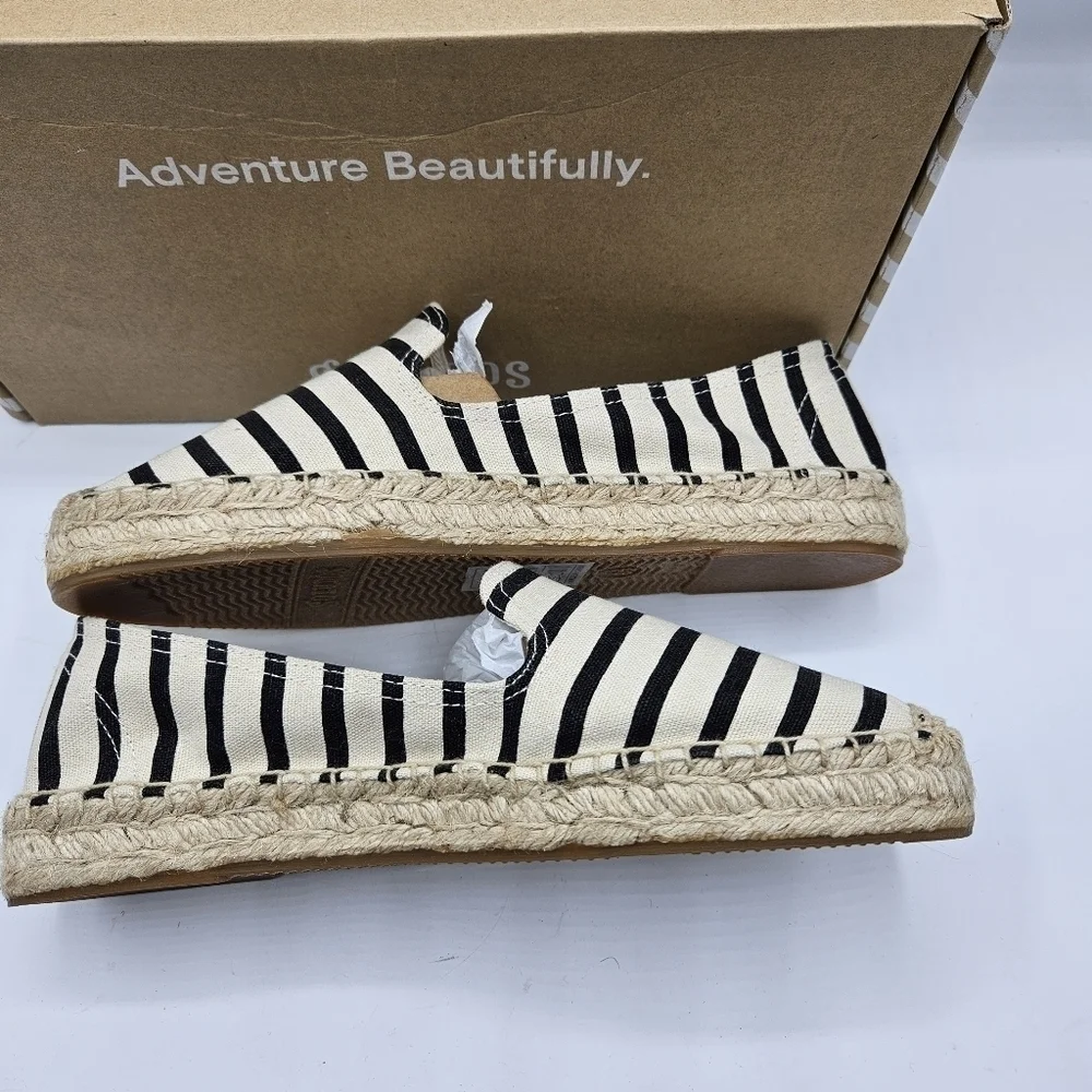 NWT Soludos Classic stripe smoking slipper size 8 1/2